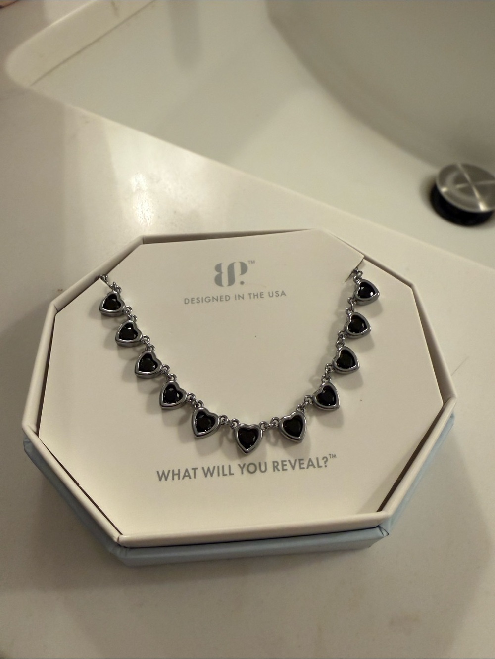 Bomb party exclusive bring back Heart tennis necklace - Designed in the USA
